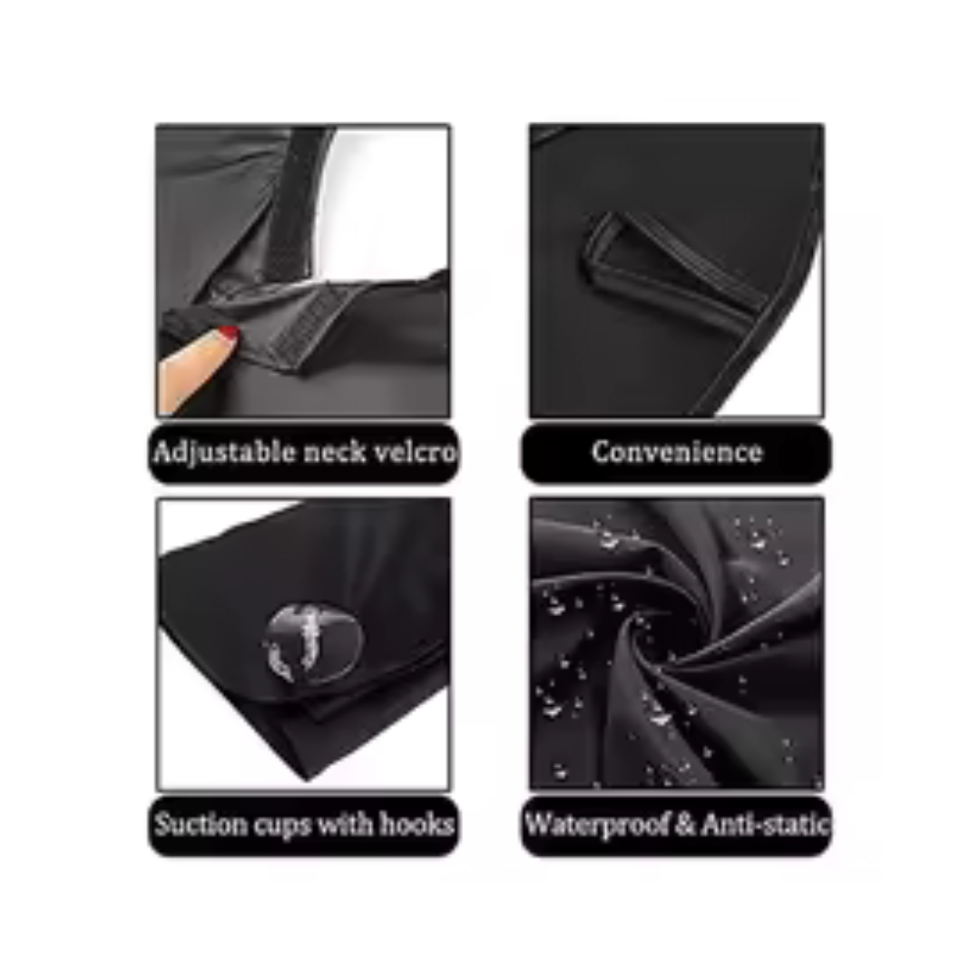 Waterproof Beard Shaving Apron & Hair Catcher with Suction Cups Men’s Grooming Cape
