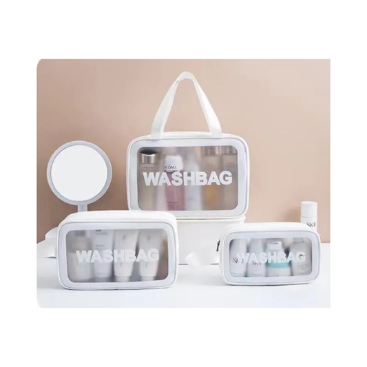 Portable Waterproof Makeup & Toiletry Travel Bag Large Capacity Transparent Washbag