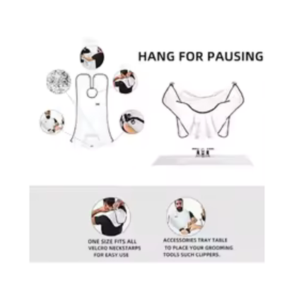 Waterproof Beard Shaving Apron & Hair Catcher with Suction Cups Men’s Grooming Cape
