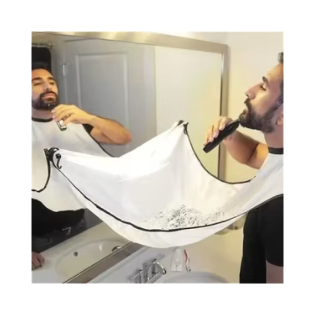 Waterproof Beard Shaving Apron & Hair Catcher with Suction Cups Men’s Grooming Cape