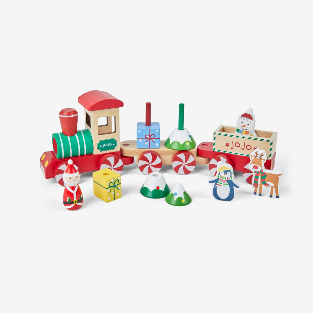 JoJo Maman Bebe Wooden Christmas Train