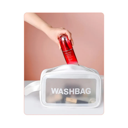 Portable Waterproof Makeup & Toiletry Travel Bag Large Capacity Transparent Washbag