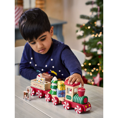 JoJo Maman Bebe Wooden Christmas Train