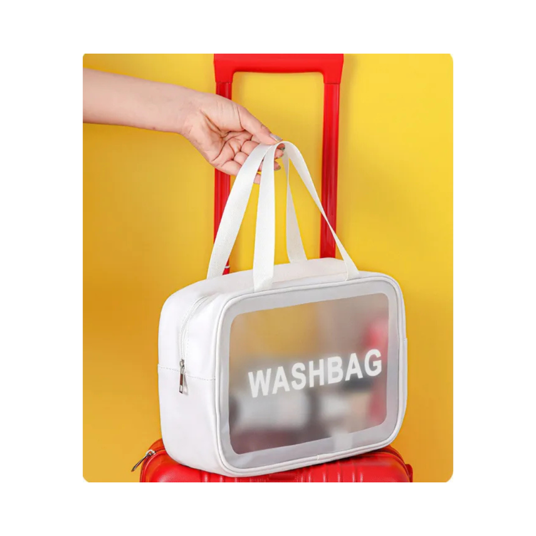 Portable Waterproof Makeup & Toiletry Travel Bag Large Capacity Transparent Washbag